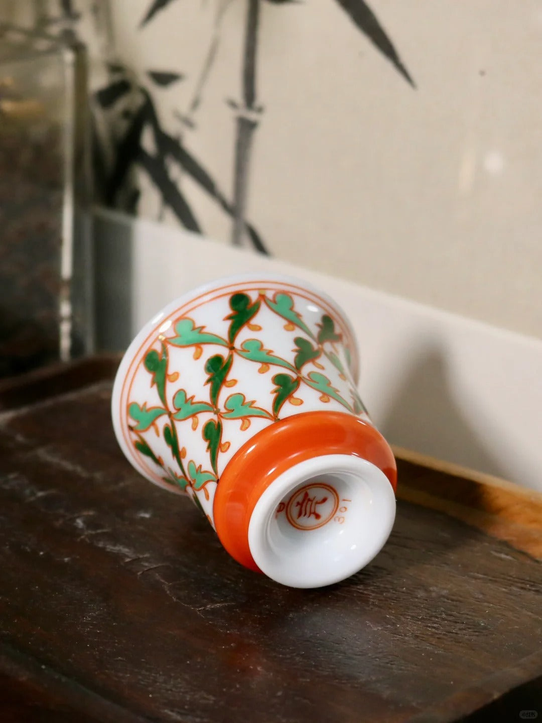 [清和堂 x Gohobi Gallery] Hand-painted Green Baoxiang flower Tea Cup