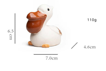 Gohobi Handmade Ceramic YiXing Clay Pelican Ornament Tea pet