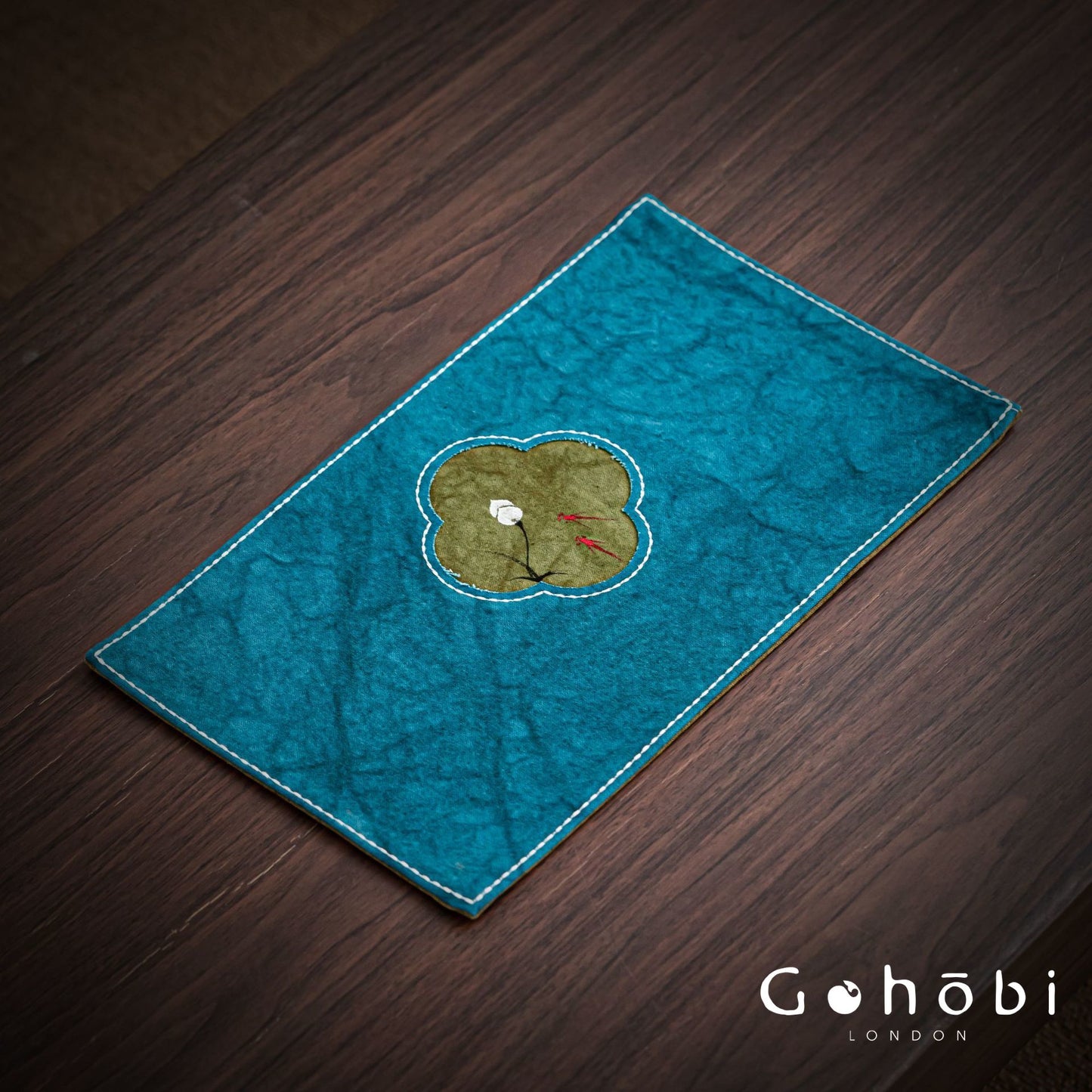 Gohobi Hand-Painted Tea Table Runner – Zen Style Tea Table Cloth
