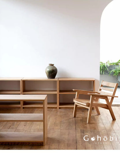 Gohobi Handmade Solid Wood Display Cabinet – Studio Storage Display Collection Cabinet | FSC Certified Furniture