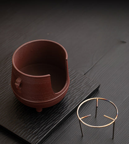 Gohobi Traditional Teapot and Stove Set 003 Old Rock Mud