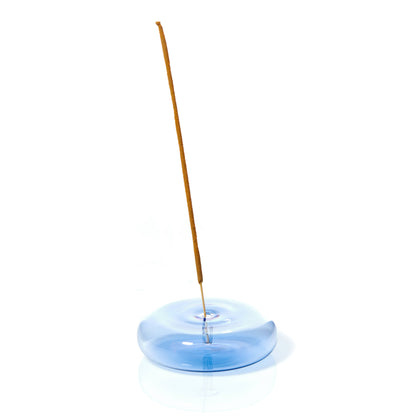 Gohobi x MÆGEN Dimple - Hand Blown Glass Incense Holder Blue
