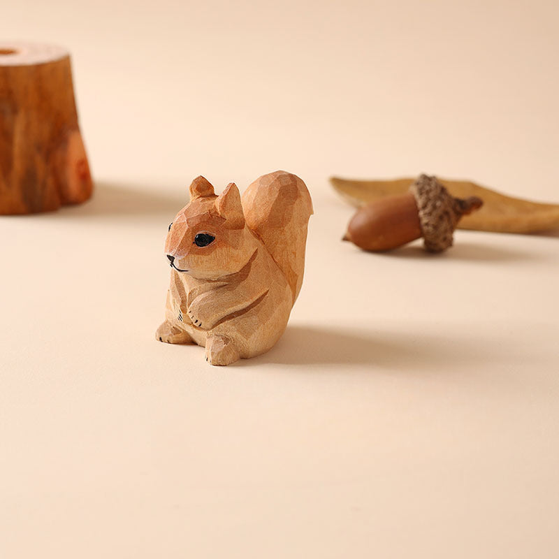 Gohobi Handcrafted Wooden Squirrel Ornament
