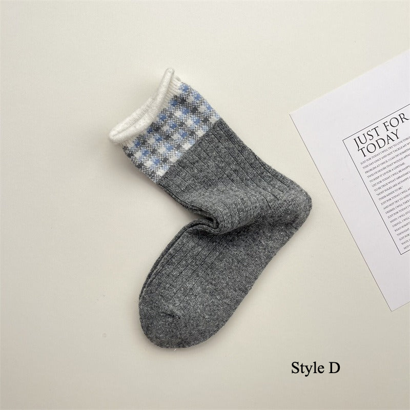 Gohobi Blue-Grey Puppy Wool Socks