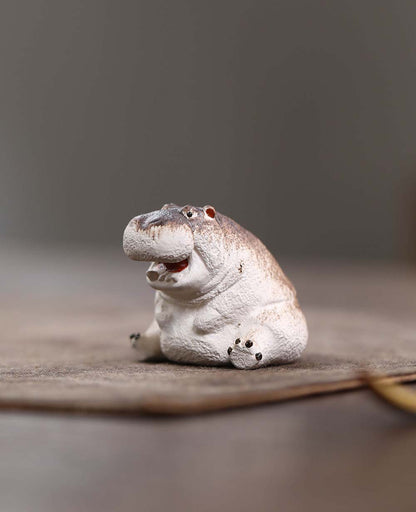 Gohobi Handmade Ceramic YiXing Clay Animals Ornament Tea pet