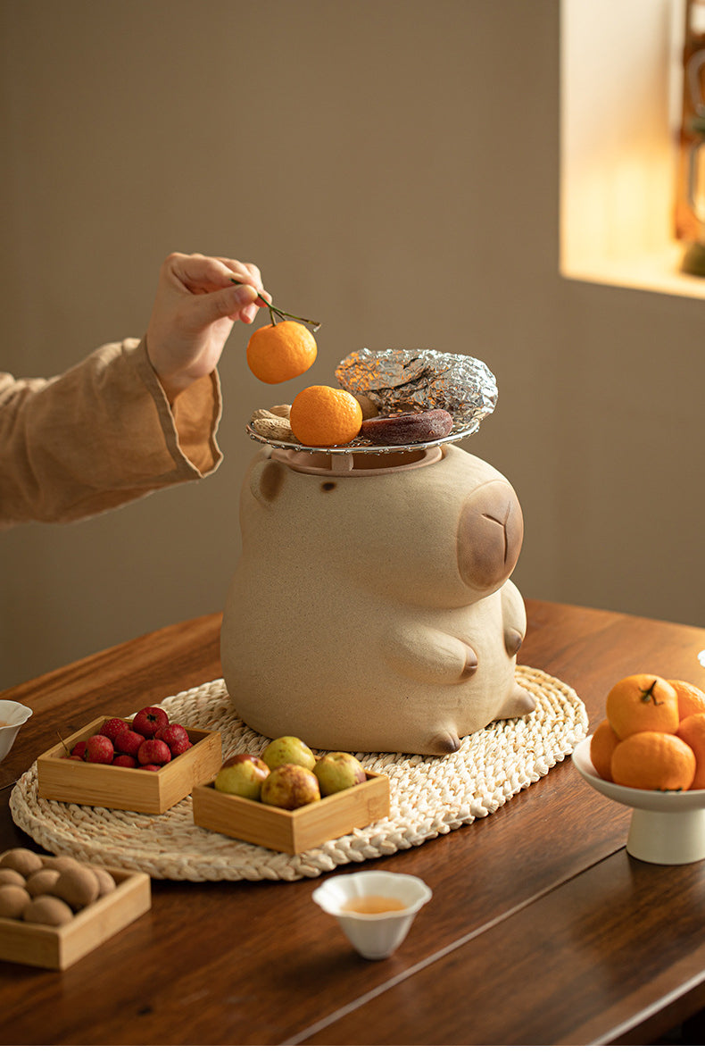 Gohobi Traditional Teapot and Stove Set 002 Capybara