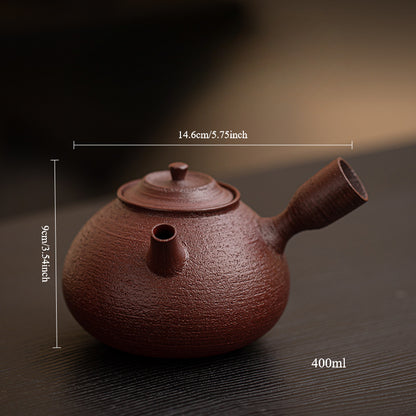 Gohobi Traditional Teapot and Stove Set 003 Old Rock Mud