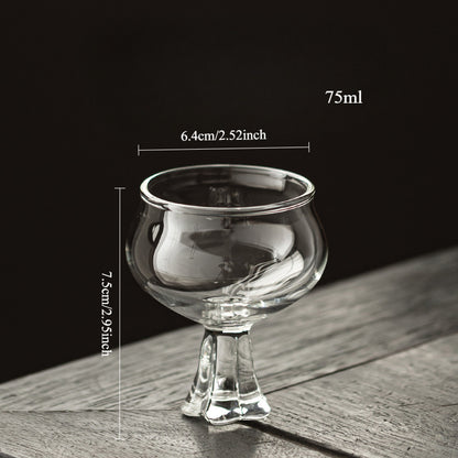 Gohobi High Borosilicate Glass Tall Footed Tea Cup – Transparent Heat-Resistant Master Cup for Gongfu Tea, Chinese Teaware for Home Use