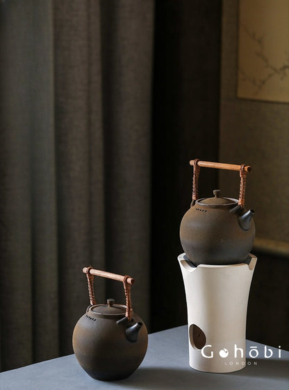 Gohobi Jingdezhen Firewood-Fired Teapot – Raw Ore Old Rock Mud Collector Kettle (1000ml)