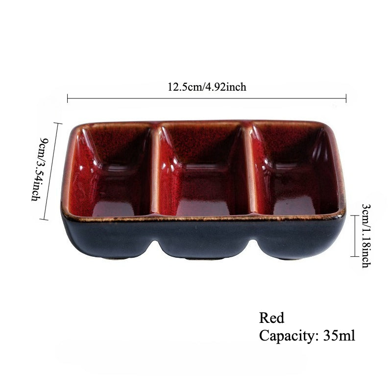 Gohobi Retro Creative Three-Compartment Plate