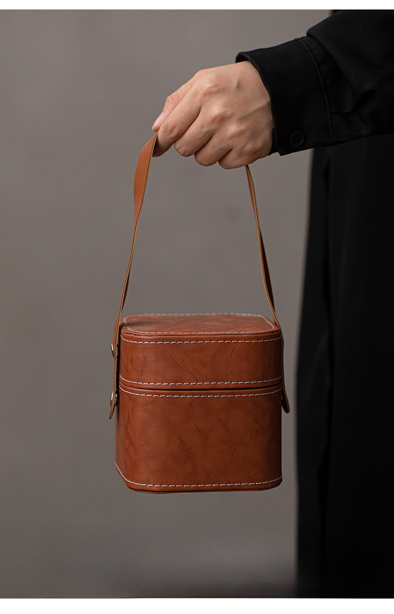 Gohobi Hand-painted Travel Teapot Gaiwan Set