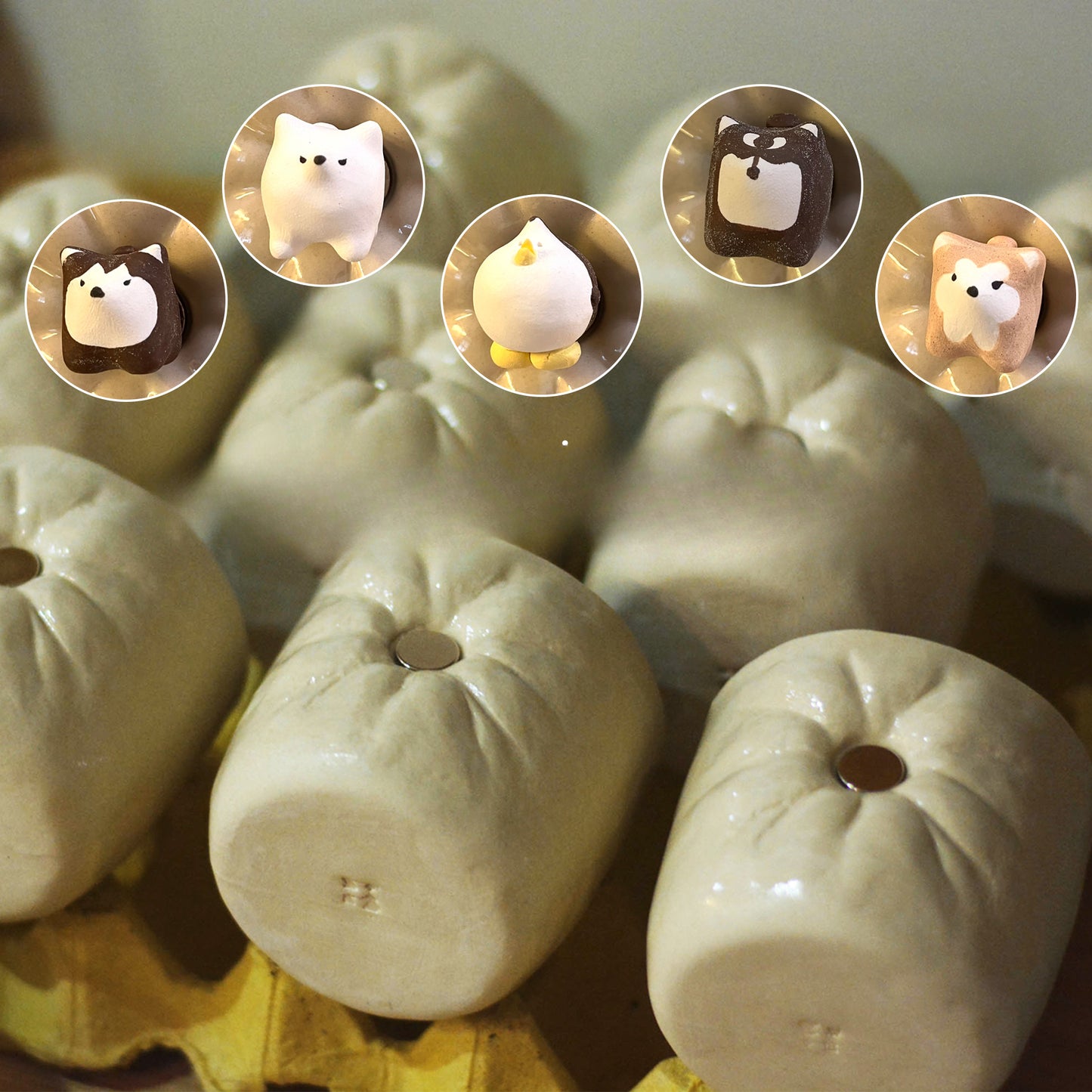 Gohobi x Little Diary Handmade Ceramic Animals Mugs