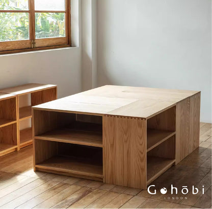 Gohobi Handmade Solid Wood Display Cabinet – Studio Storage Display Collection Cabinet | FSC Certified Furniture