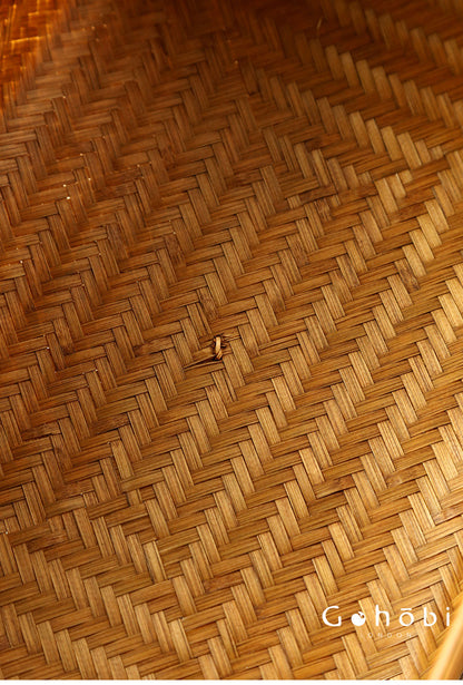 Gohobi Bamboo Woven Hand Basket – Handmade Snack, Fruit & Tea Set Storage Basket for Picnic or Home