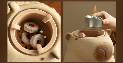 Gohobi Traditional Teapot and Stove Set 002 Capybara