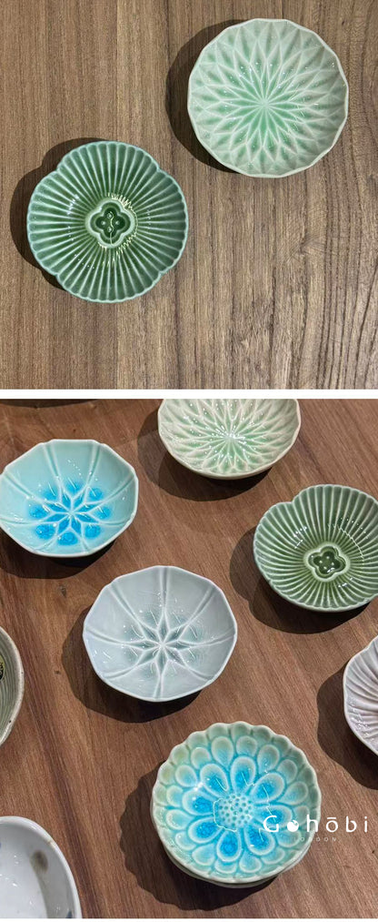 Gohobi Japanese Mino-yaki Ice Crack Small Plate [Made in Japan] – Sauce & Dipping Dish