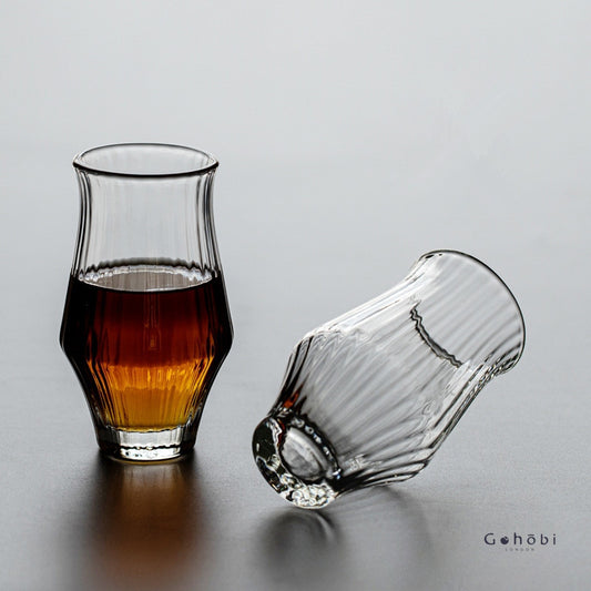 Gohobi Handmade Striped Glass Aroma Tea Cup