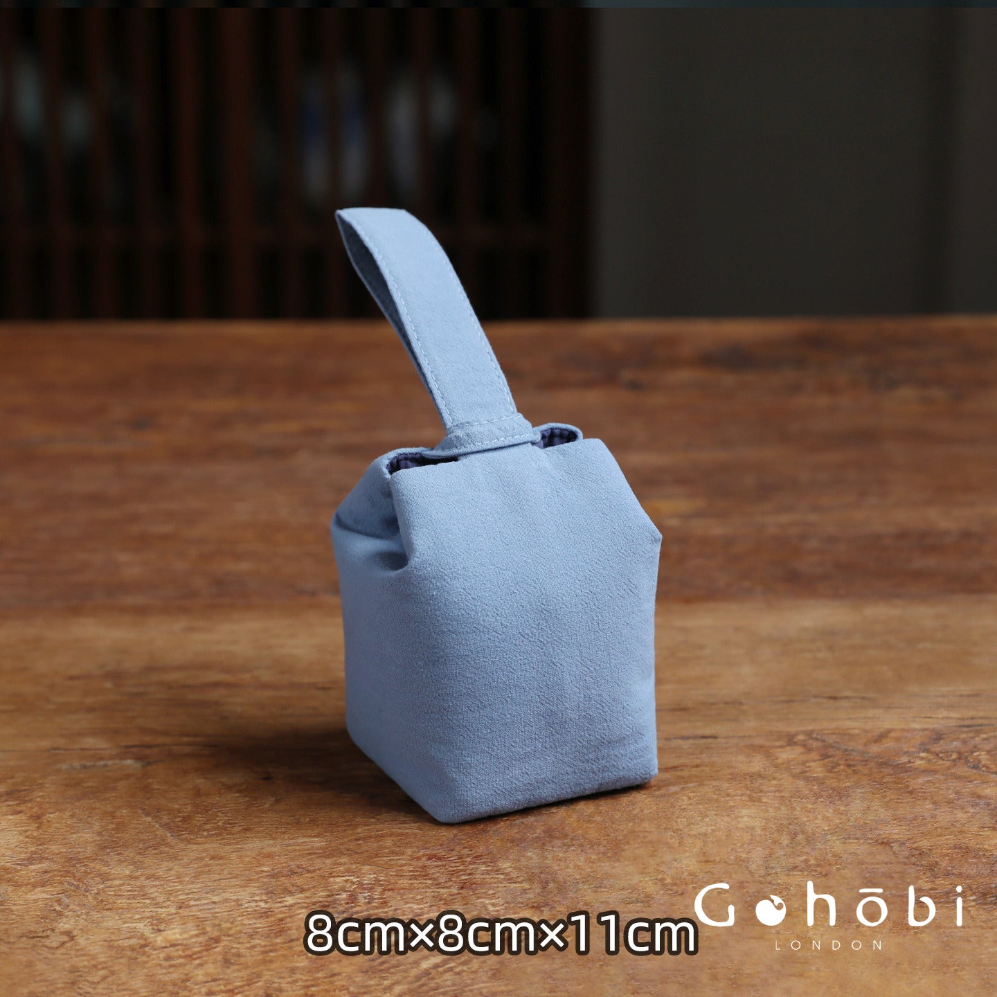 Gohobi Classic Travel Teaware Bag – Plain Cotton Tea Set Storage & Outdoor Carry Case