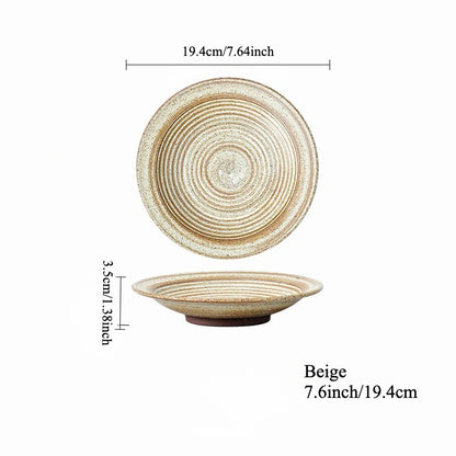 Gohobi Japanese Kiln-Change Ceramic Dining Plate