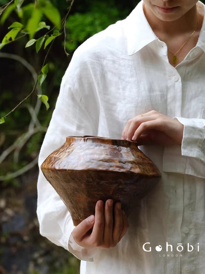 Gohobi Japanese-style Wabi Sabi Handmade Zen Large Vase 024