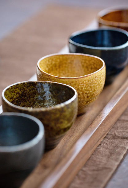 Gohobi Shino Ceramic Tea Cup Set - Autumn (5 Pieces) in Gift Box