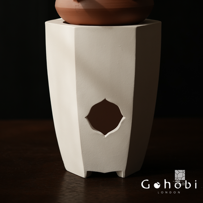 [賦山敘 x Gohobi] Gohobi Side Handle Ceramic Teapot – Red Clay Pot with Charcoal Stove or Electric Heating Kettle