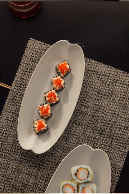 Gohobi Painted Matte Long Kwai Kou Plate