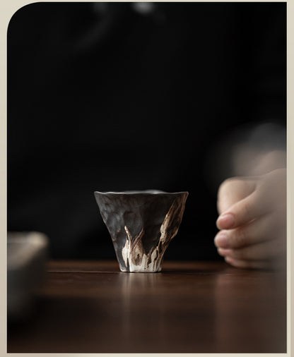 Gohobi Handmade Black Wabi-sabi Tea Cup