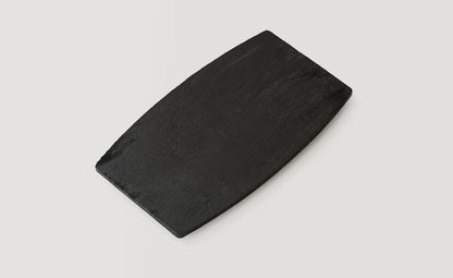 Plateau noir en bois carbonisé de style japonais Gohobi Wabi-Sabi 003