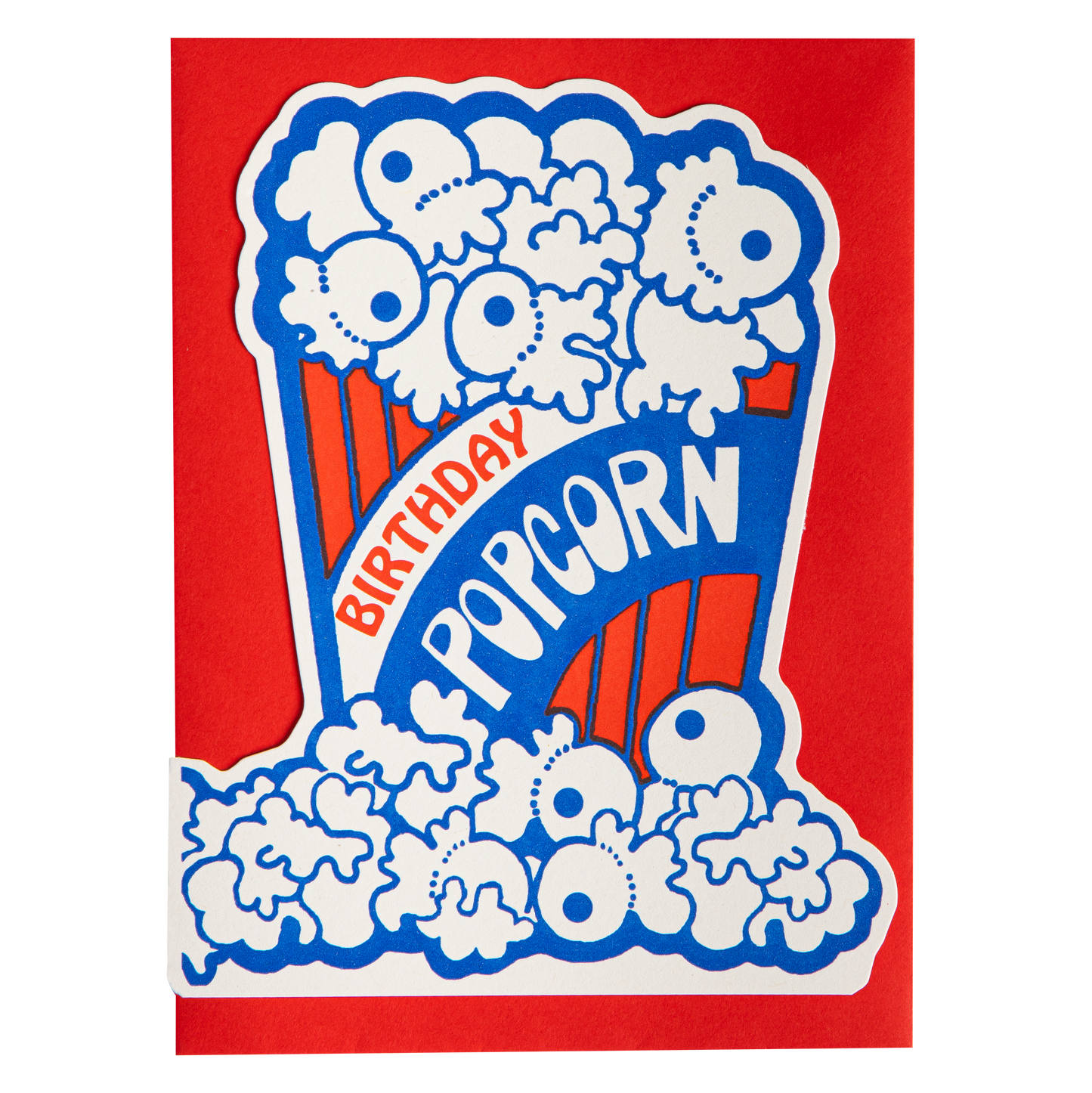 Gohobi x Archivist Gallery Popcorn Birthday| Letterpress Cards | Cut-out Cards [Made in the UK]