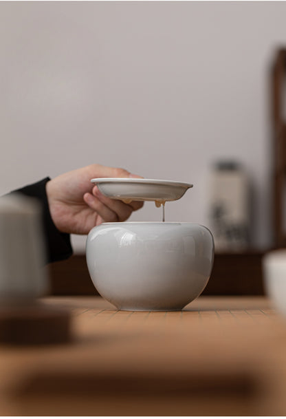 Cendres glacées Yuanshan Jianshui ménage tasse moyenne et petite tasse à thé lavage céramique réservoir de résidus de thé réservoir d'eau simple accessoires de service à thé de kung fu