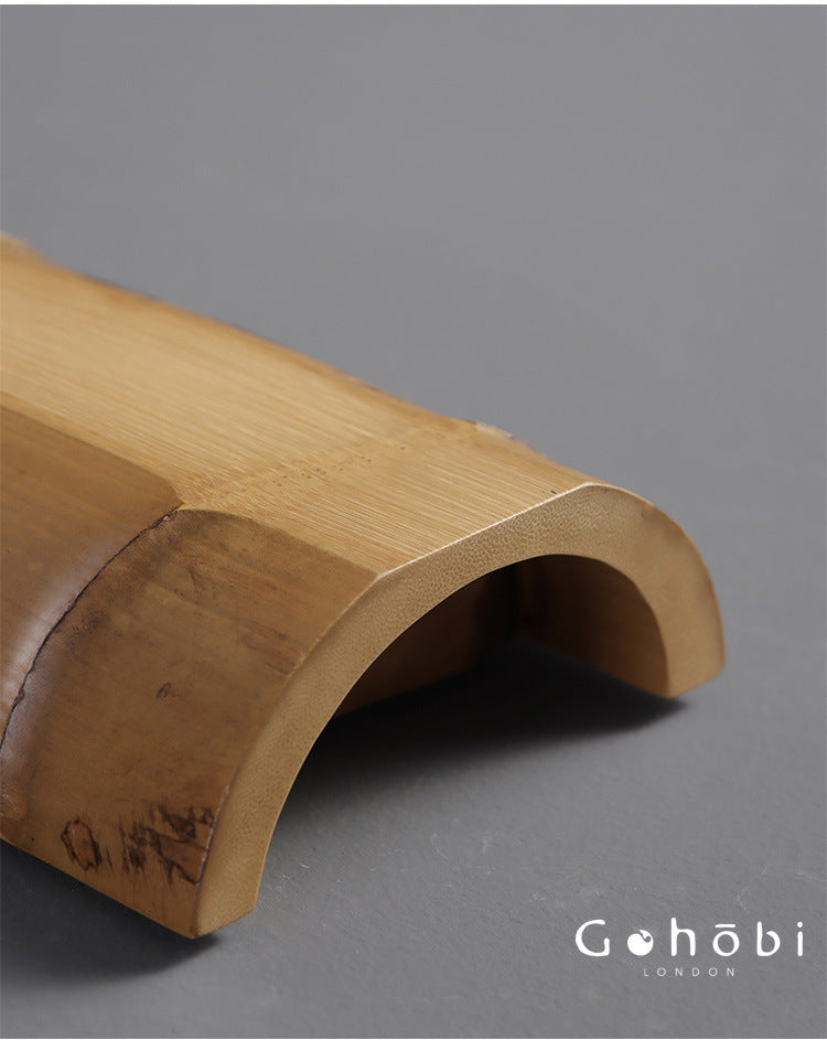 Gohobi Natural Old Bamboo Tea Tray – Water Storage Kung Fu Tea Tray Portable Wet Tea Table