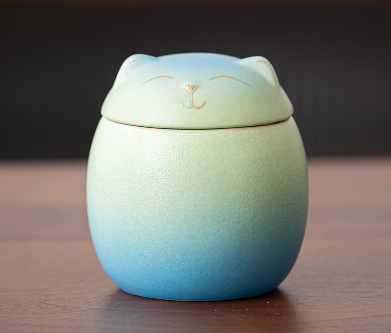 Gohobi Lucky Cat Colourful Tea Container