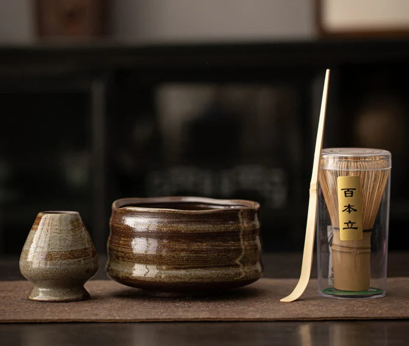 Gohobi Classic Ceramic Bowl Matcha Set