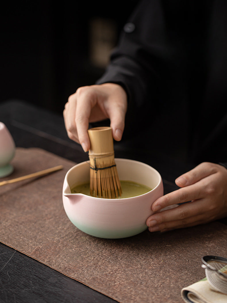 Gohobi Ceramic Matcha Set 043 Pink and Green
