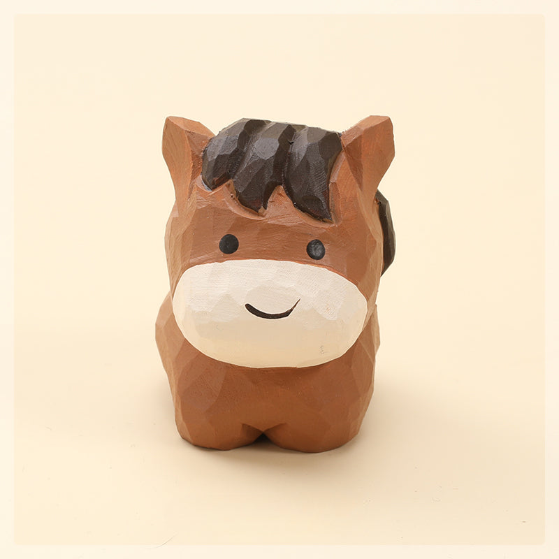Gohobi Handcrafted Wooden Pony Horse Ornament