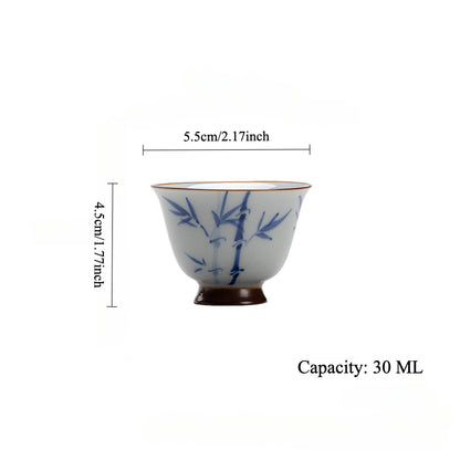 Gohobi Hand-Painted Bamboo Vintage-Style Tea cup