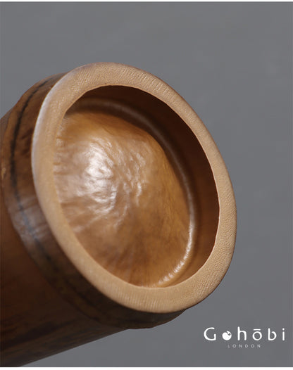 Gohobi Bamboo Woven Tea Cup Holder Basket – Zen Style Tea Set Storage Tube & Chopstick Basket