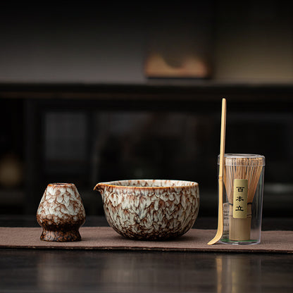 Gohobi Ceramic Matcha Set 038 Flow Glaze