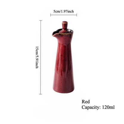 Gohobi Japanese Kiln-Change Ceramic Condiment Bottle