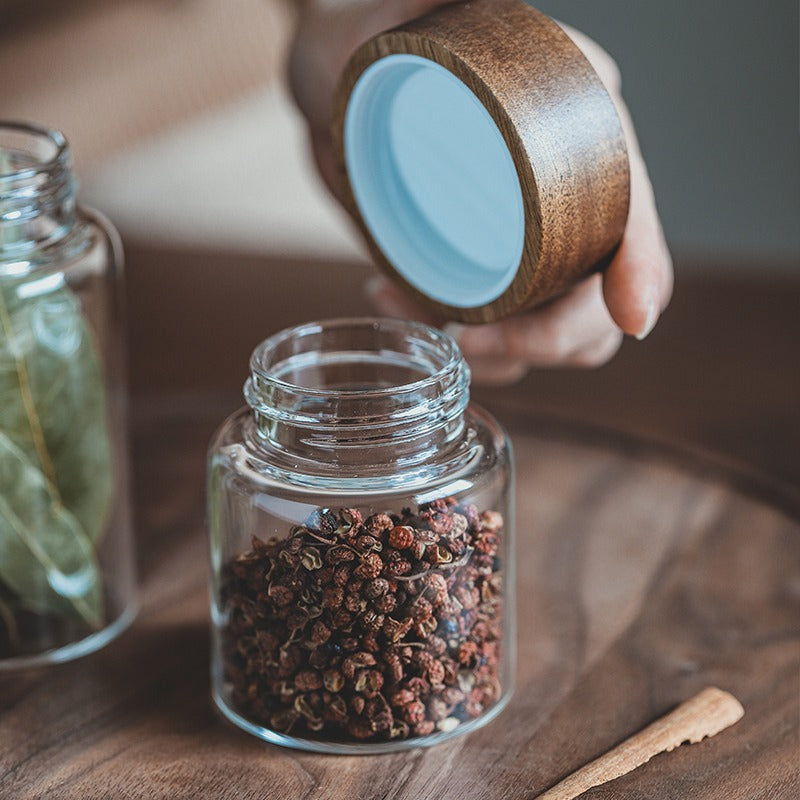 Gohobi Wooden Lid Sealed Container Storage