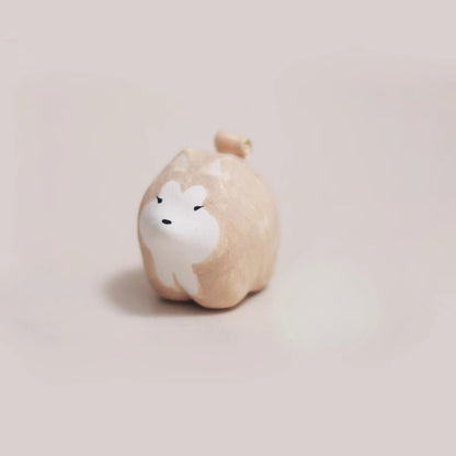 Gohobi x Little Diary Handmade Ceramic Akita Shiba Inu Dog