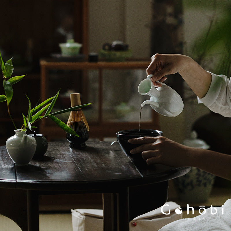 Gohobi Song-Inspired Matcha Travel Tea Set – Jianzhan Bowl with Travel Bag