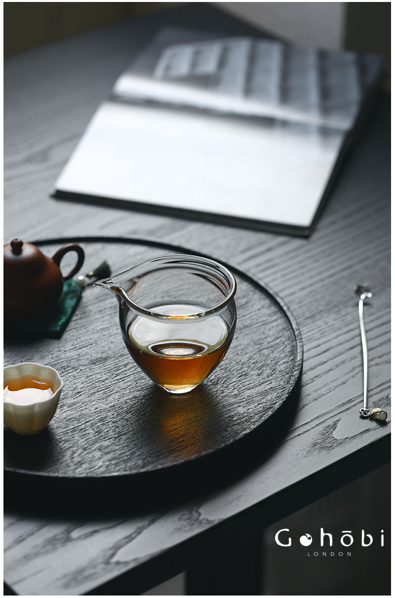 Gohobi Glass Fair Cup with Handle – Heat-Resistant Gongfu Tea Pitcher