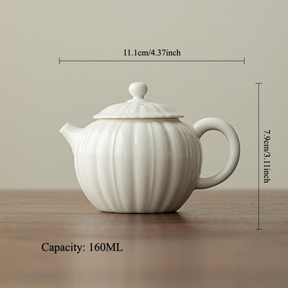 Gohobi Japanese-style Ash Glaze Handmade Ceramic Teapot