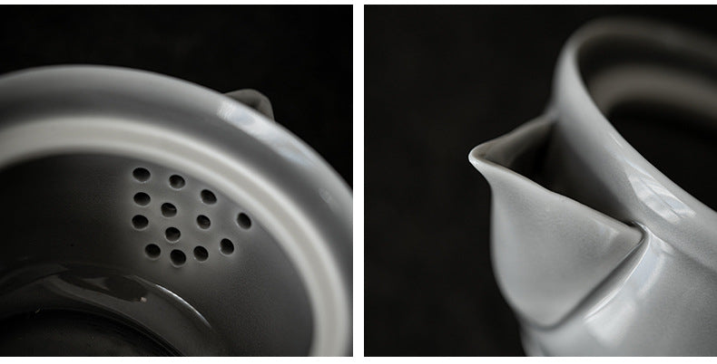 Gohobi Japanese Style Ice Grey Gaiwan Tea Set 004