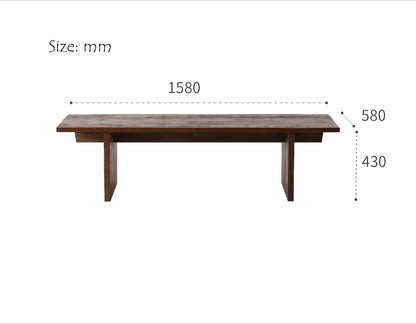 Gohobi Handmade Solid Wood Coffee Table – Japanese Modern Minimalist Tea Table for Living Room | FSC Certified Furniture