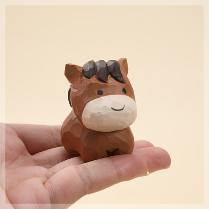 Gohobi Handcrafted Wooden Pony Horse Ornament