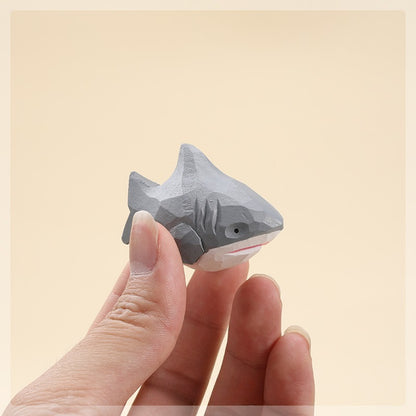 Gohobi Handcrafted Wooden Shark Ornament