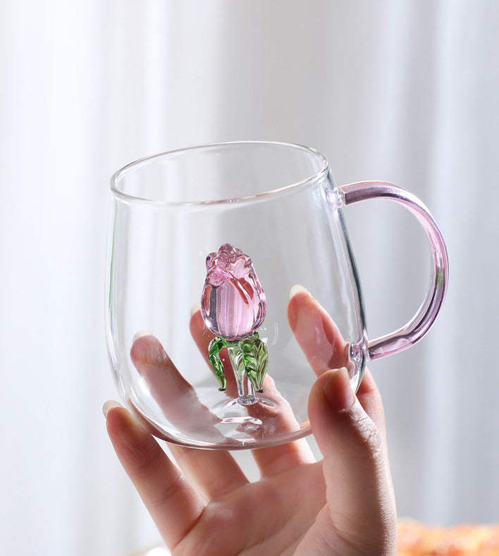 Gohobi Animal & Plant Colourful Glass Tea Mug